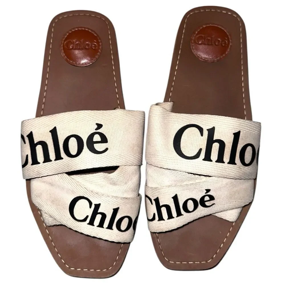 Woody Logo Slide Sandals 38